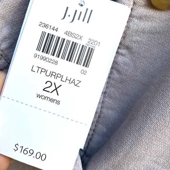 J. Jill NWT Gray Button Up Utility Jacket Sz 2X - Picture 4 of 7